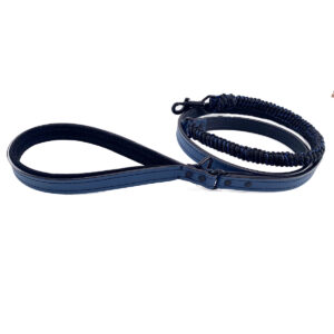 ORION BLUE AND BLACK LEASH WITH MACRAME
