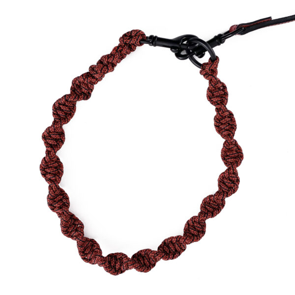 red and black paracord braided add on rolled