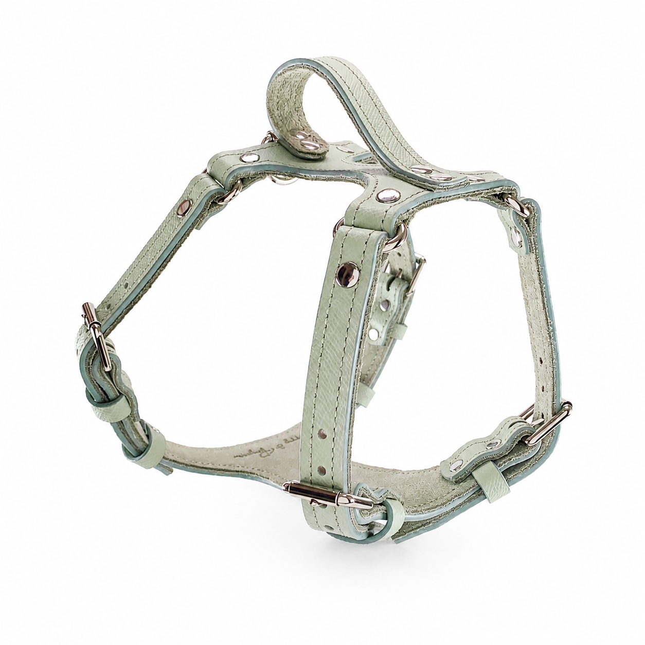 Desert Sage Leather Dog Harness