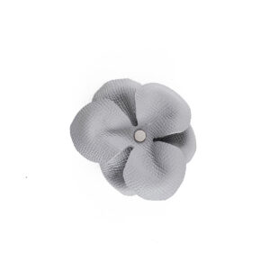 light gray dog flower collar slide front