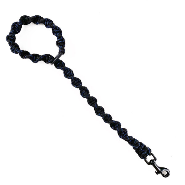 navy blue and black paracord braided extended