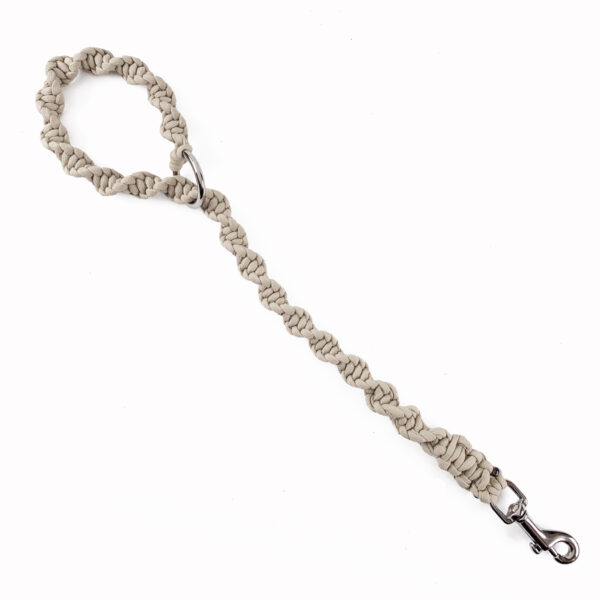 cream paracord braided extended leash